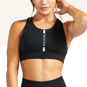 Peloton Black High-Neck Sports Bra
